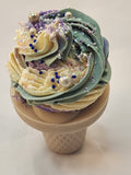 Blackberry & Sage Handmade Artisan Ice cream cone Soap